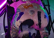 whoa this huge monster dildo is ripping my tight asshole and juicy pussy wide open