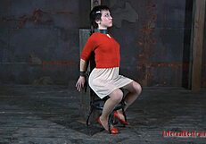 bdsm slut endures electro shocks and painful castigation torment