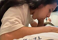 Incredible Stepsister Deepthroats My Cock While Parents Away At Home!