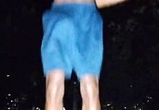 Park Workout Turns Athletic Brunette's Dorm Fantasy Into Reality