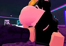 Thick Roblox Girl Grinds and Rides Dude's Cock Wild in Night Club