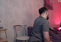 Curvy Milf Pegs Slave Hardcore While Pressing Feet on His Face in Stockings