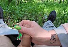 Vulgar Fat Stepmom Bent Over in Forest Gets Nasty Ass Filled with Cum Outdoor