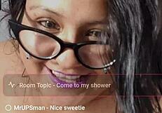 bbw live shower with huge tits and fat curves