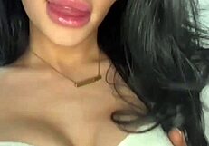 my horny british teen girlfriend squirts solo on webcam with toys