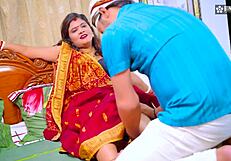 Desi Bihari Busty Lady In Yoga Gets Fucked Hard By Two Servants Hindi Audio Closeup