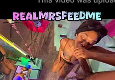 Ebony Slut Ball Licks and Deepthroats Big Black Cock for Sloppy Facial Cumshot