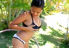 18yo Latina Teen Sucks Big Black Cock Publicly on Front Lawn