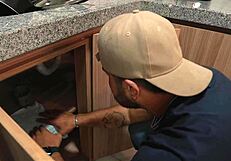 two lesbians call plumber then fuck him wildly