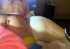 Lingerie-Clad Sexy Booty Teen Stretches Tight Holes With Toys