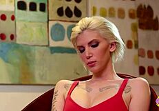 will this vampyric blonde get railed by two brunette lesbian hotties?