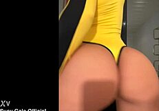 hot tarantino cosplay susy gala sucks dildo shakes ass in horny show