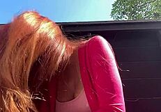 heart races for italian milf artemisia's outdoor long hair fetish