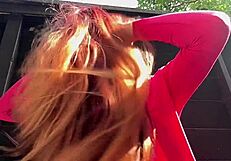 heart races for italian milf artemisia's outdoor long hair fetish
