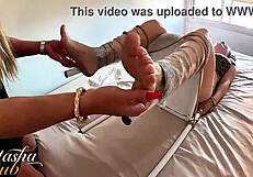 Sádica Blindfolded Big Tits Latina Milf Tortures Submissive With Tickles And Spanks!