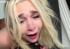 petite ellie the blonde teen screams as her ass gets totally destroyed