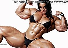 watch pump factory explode natasha's muscles to insane bodybuilder heights