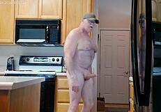 Simscristian05 Naked Muscled Cock Flash Kitchen Sheer