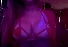 Italian big tits milf Artemisia makes her juicy natural boobs bounce teasingly at the public curb in slow motion