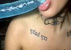 tattooed scottish goth teen's after-school ass pounding routine starts