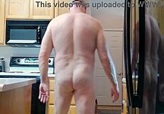 Simscristian05 Naked Muscled Cock Flash Kitchen Sheer