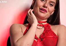 your young lady masturbates close up for you