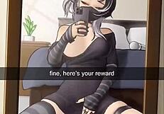 hot bitch has fun with dildo