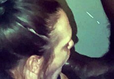 giving a thick black cock amazing head