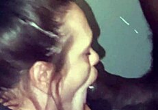 giving a thick black cock amazing head