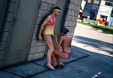 gta 5 beach bikini babe gets fucked in public