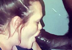 giving a thick black cock amazing head