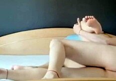 Cheating wife fucks with hubbys friend at home