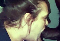 giving a thick black cock amazing head