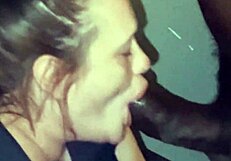 giving a thick black cock amazing head