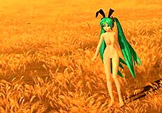 Hatsune miku velvet arabesque project diva nude mod full nude bunny costume