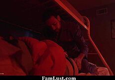 Stepdaughter watches best friend with stepdad