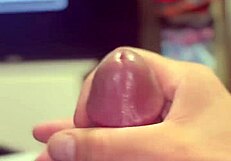edging my fat cock until i cum everywhere