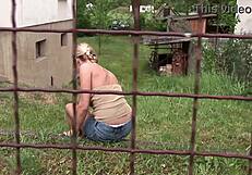 Blonde teen takes three cocks in tight ass