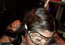 Geraldine Sucks Cock And Swallows Cum In Dj Booth
