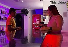 Bartender seduces me and fucks me without condom