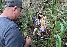 amanda borges shows her small tits outdoors in public