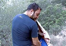 Steph Debar gets ass fucked outdoor by jorge fernandez