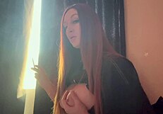 Italian Milf Artemisia Love Flashes Big Tits Smoking