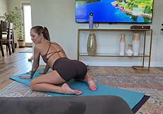 millie morgan does yoga then fucks scott stark