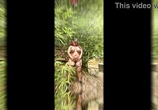 Colombian teen shows huge natural tits and big ass