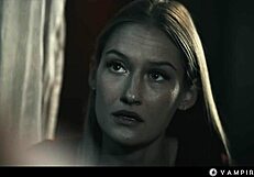 Blonde girl mesmerized to eat pussy as horny vampire turns her into slave