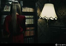 Blonde girl mesmerized to eat pussy as horny vampire turns her into slave