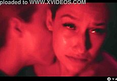 Blonde girl mesmerized to eat pussy as horny vampire turns her into slave