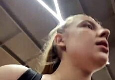 crazy squirting and fucking in the gym