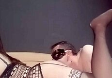 Hubby lick his wife pussy after stranger fucked her